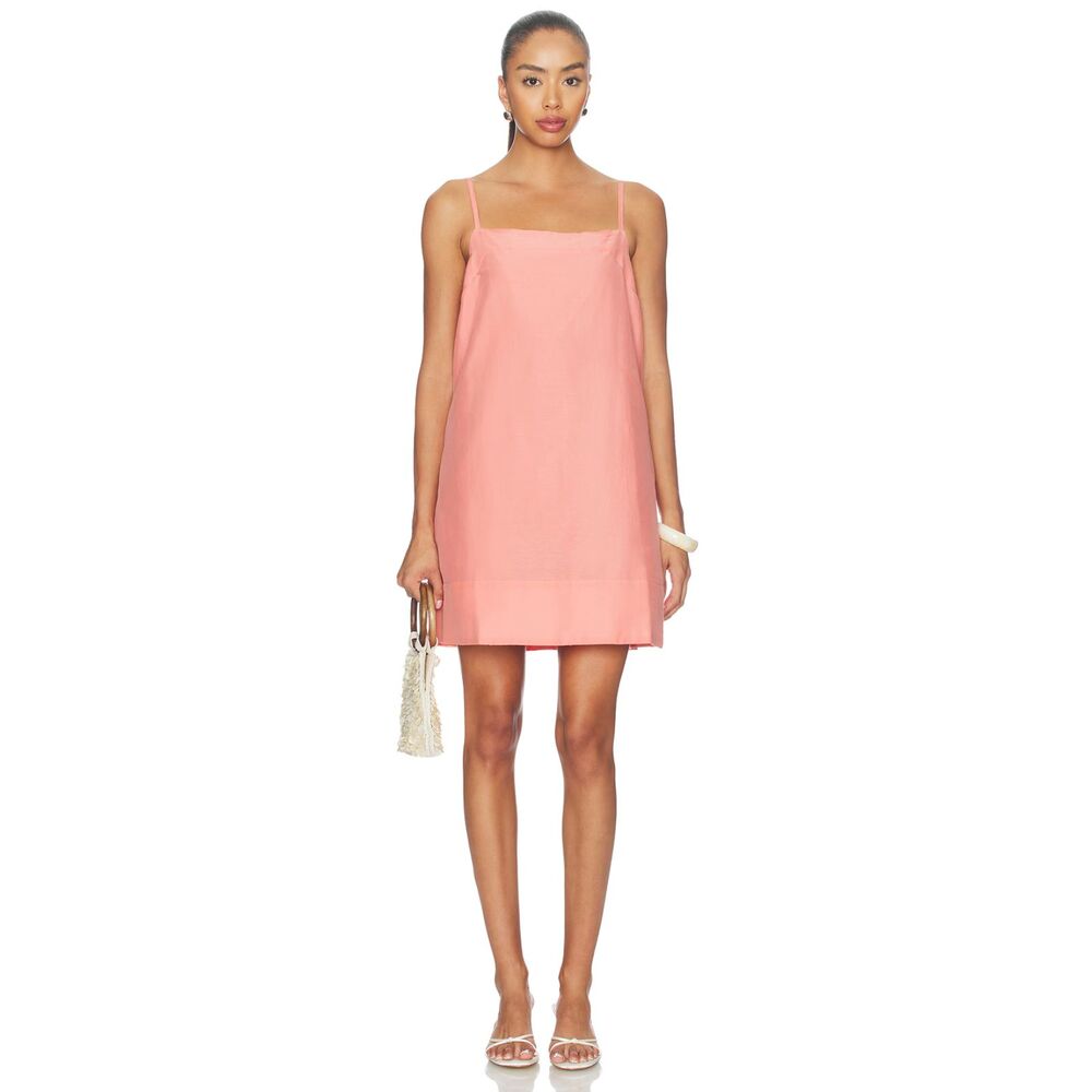Pistola NWT DIY Misa Silk Blend Mini Dress Spaghetti Straps Coral Rose S Flawed